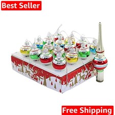 Kurt Adler Miniature Ornaments and Treetop, Set of 16