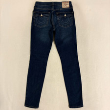 True Religion Halle High Rise Super Skinny Jeans Womens Size 26 Cigarette Boho