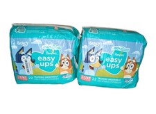 Pampers Easy Ups 3T 4T Training Underwear 22 Ct Bluey Set of 2 New
