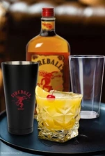 Fireball Cinnamon Whiskey 2 piece Boston Shaker Set - LARGE - New In Box