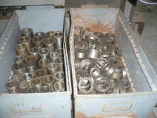 Horizontal milling arbor spacers lot, most 1 1/2" I.D.,  80 lbs. net weight