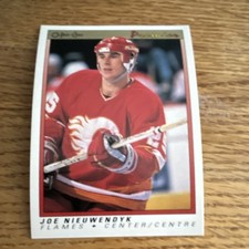 O-Pee-Chee Premier 1990-91 Joe Nieuwendyk #84 Calgary Flames Base Set