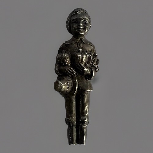 Vntg Reed & Barton First Edition Pilgrim Boy Thanksgiving Silver Plated As Is - 第 1/4 張圖片