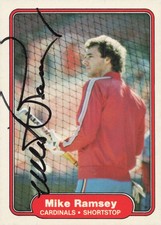 1982 Fleer Mike Ramsey #125 AUTO