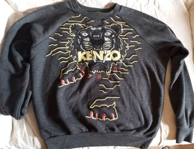 Pull Kenzo tigre gris Taille L état neuf - Photo 1/4