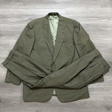 Vintage Southwick Olive 2 Piece Suit Size 48 Blazer / 38x31 Pants