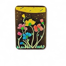 Night Bloom Garden – Mixed Media Acrylic Art ACEO Original Art