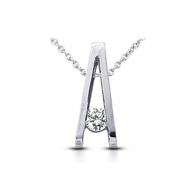 0,30ct F SI1 Rundschliff Erdabbau Zertifizierter Diamant Platin Solitär Anhänger