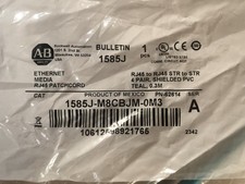 NEW & SEALED - Allen Bradley 1585J-M8CBJM-0M3 Connection Cable RJ45 Male to Male