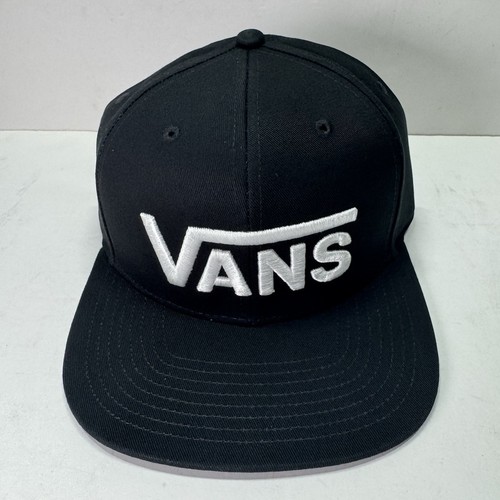 VANS Mens Hat SnapBack Classic Embroidered Logo Black White
