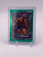 Austin Theory 2025 Topps Chrome WWE /175 Teal Laser Refractor #130