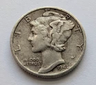 1941-P Mercury Dime, 90% Silver Dime w/ Nice Rims & Slight Toning