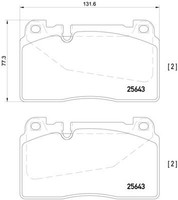2X Brembo Bremsbelagsatz, Scheibenbremse P 85 123 FüR Audi Porsche