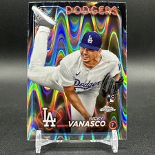 Ricky Vanasco 2024 Topps Chrome Update RayWave Refractor RC LA Dodgers USC60