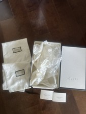 Gucci White Gift Box Packaging Lot w/ Dust Bags, Tissue Paper Cards