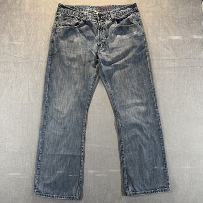 Urban Pipeline Jeans Mens 36x34 Blue Loose Bootcut Relaxed Dark Wash Y2K