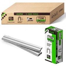 meite 22 Gauge 71 Series 3/8" Crown Wide 1/4" Leg Galvanized Staples 1 Case 