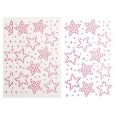 3Sheets Star Gem Sticker, Face Gem Stickers, Pink