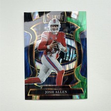 2025 Panini Select Concourse Josh Allen #86 Green & Black Shock Prizm