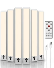 Under Cabinet Lights,14.5'' Motion Sensor Light Indoor Dimmable, 4000mAh Rech...