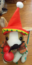 Hug Me Musical Animated Mariachi Chihuahua " Macarena" Shakes Maracas