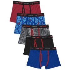 Hanes Boys' Mesh Stretch X-Temp Tagless Boxer Briefs 5 Pack Size Small 6-8