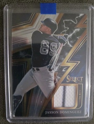 2023 PANINI SELECT SPARKS JASSON DOMINGUEZ RELIC CARD NY YANKEES