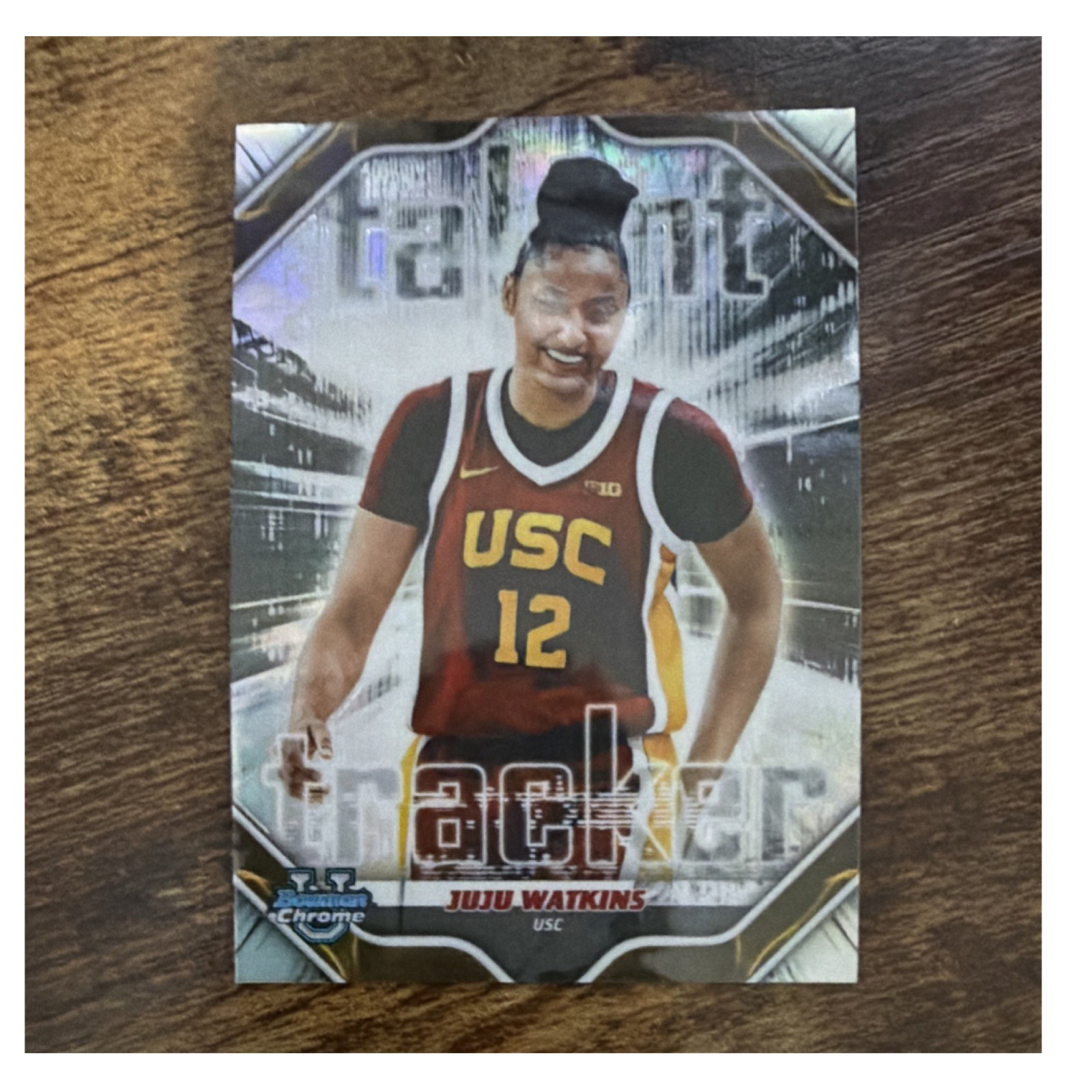 2025 Topps Bowman Chrome U JuJu Watkins USC TT-8 Talent Tracker REFRACTOR