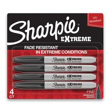 Extreme Permanent Markers Fine Point Black 4 Count Fade Resistant Outdoor