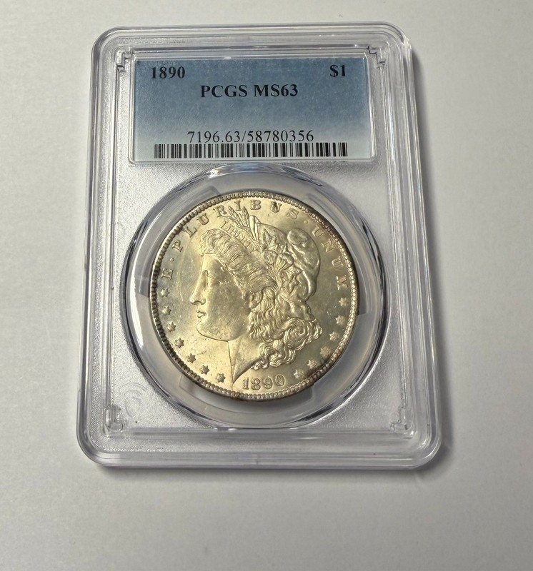 1890-P Morgan Silver Dollar PCGS MS63 Nice example!