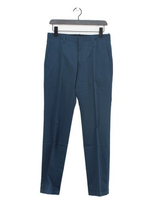 Paul Smith Herren Hose W 30 in Blau 100% Baumwolle Tapered Chino Neu Mit Etikett