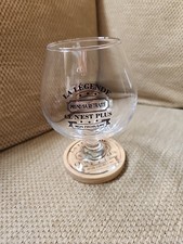 Brandy Snifter Glass With Wooden Coaster Boxed