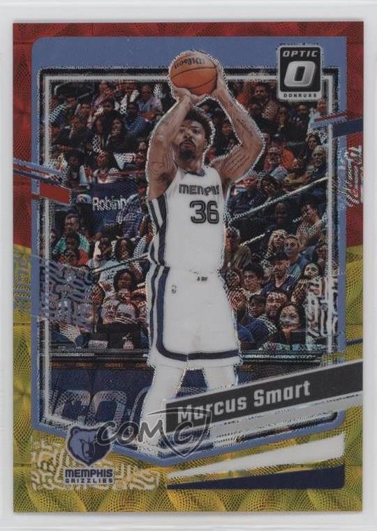 2023 Panini Donruss Optic International Red & Gold Prizm 71/99 Marcus Smart 7n6
