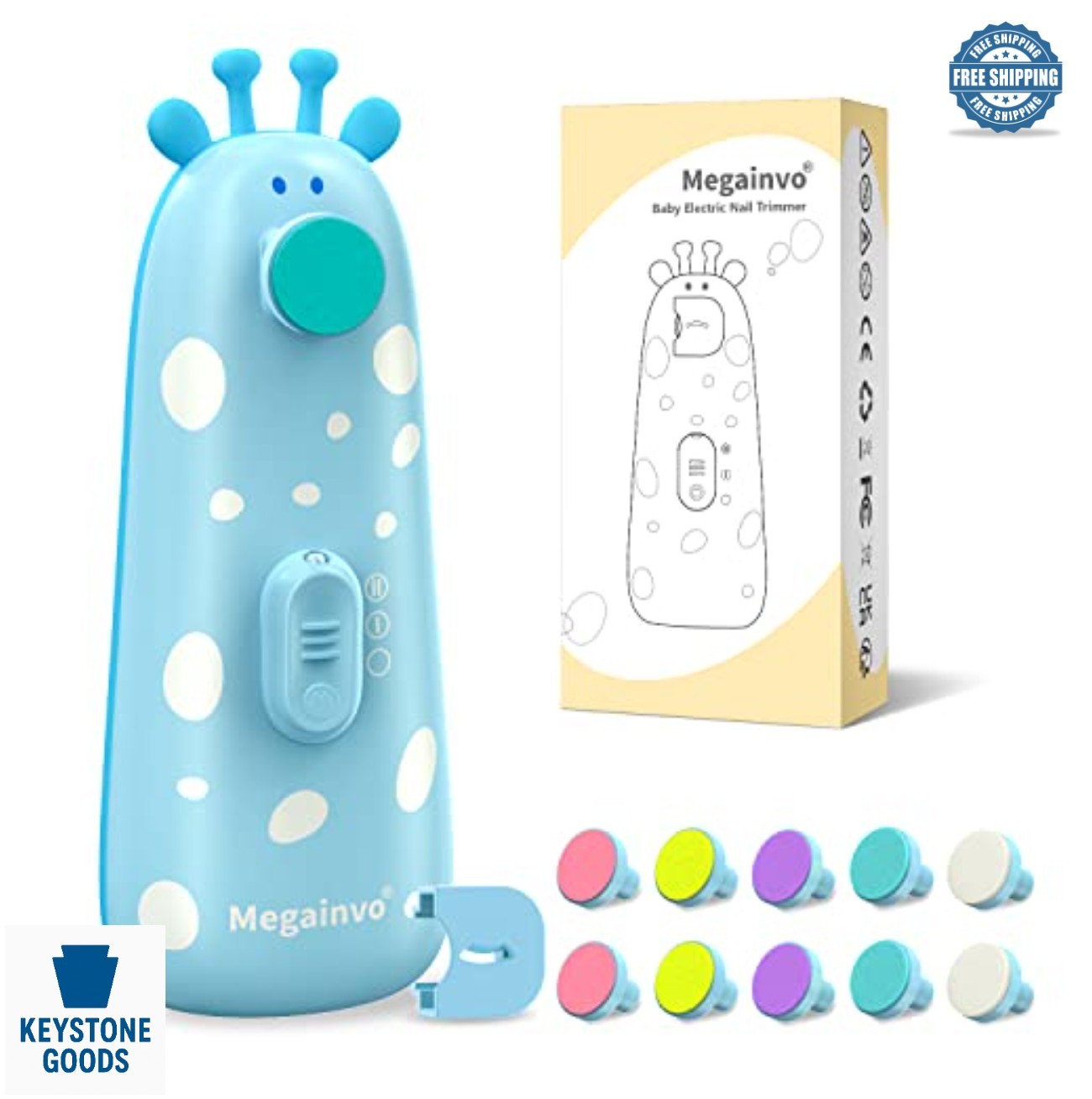 Electric Baby Nail File Trimmer Quiet Night Infant