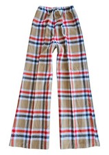Vtg 1960s/70s Plaid Burberry Colors Flare Bottom Pants Size XS/Small