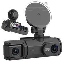 4K Dual Dash Cam Front  Rear with Night Vision, WiFi, 64GB Storage, APP Control