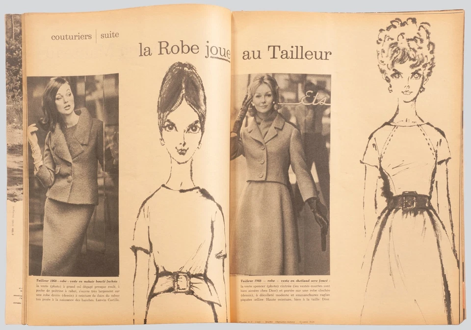 'ELLE' FRENCH VINTAGE MAGAZINE COLLECTIONS ISSUE 14 SEPTEMBER 1959 - Image 3 of 3