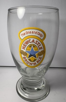 Newcastle Brown Ale 16 oz Beer Glass The One and Only Logo Pub Barware Pint