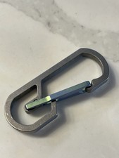 Titanium Carabiner Clip, EDC Keychain, Key Ring, Green Anodized w/Purple Hues