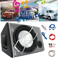10ZOLL Aktiv Subwoofer 3800 Watt Bass + Verstärker + Kabelset Auto Aktivsub 90dB