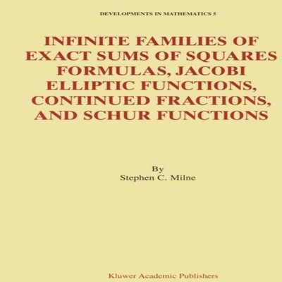 Infinite Families of Exact Sums of Squares Formulas Jacobi Ellipt