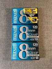 Lot of 3 Maxell 8mm GX-MP 120 Camcorder Video Tapes P6-120 NEW Sealed