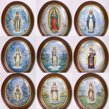 Visions of Our Lady Framed Catholic Religious Collector Plate *Choose Yours* VTG