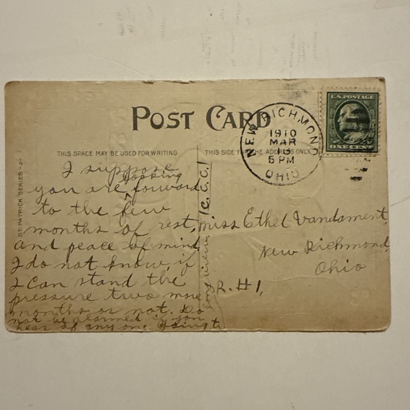 OHIO-New Richmond, Clermont County (1818-Date) 1910 Cancel