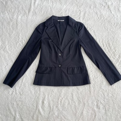 Vintage Alice + Olivia Black Tailored Two Button Blazer Jacket Made in NYC Sz M