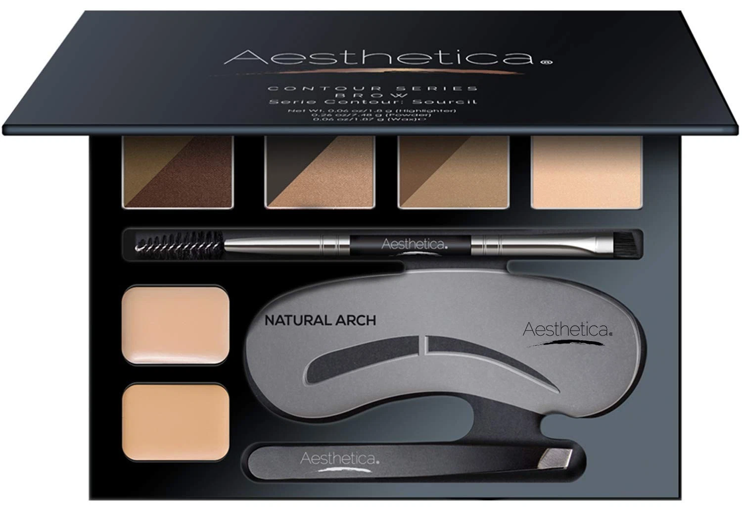 Brow Contour Kit 16-Piece Eyebrow Makeup Palette Set 6 Eyebrow Powders, 5 Eye...