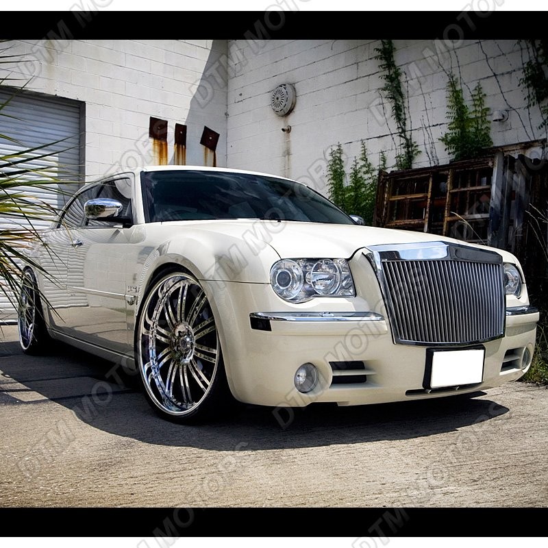 For 2005-2010 Chrysler 300 300C ABS Chrome Vertical Phantom Style Front Grille