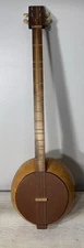 Vintage Handcrafted Gourd Calabash Banjo 4-String Folk Instrument