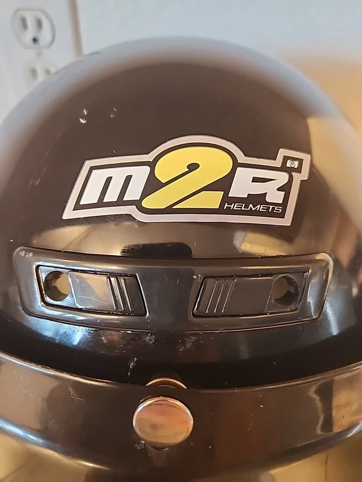 Motorcycle Helmet M2R Open Face Crusers Style #504 SZ small Black Apr. 29 2003 - Image 2 of 4