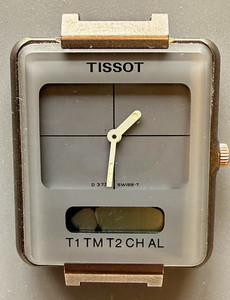 Tissot Two Chronometer Twotimer Analog & Digital Swiss Watch Very Rare _2750 Tissot Two Chronometer Twotimer Analog & Digital Swiss Watch  main image 3